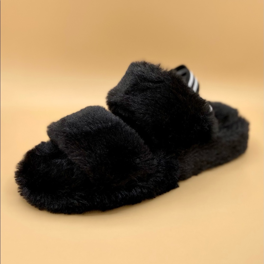 Faux fur double strap sandals - Picture 6 of 6